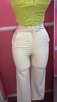 High Waisted Sara Beige Pants