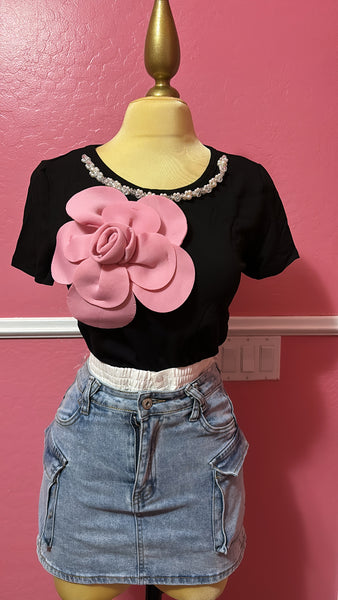 Brunch Pink Flower Top